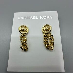 $115 Michael Kors Yellow Gold Color Brass Chain Women’s Earrings